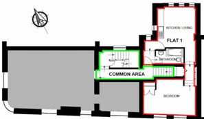 Floor plan - Modern 1BR by Balham Station Sleeps 4 (Greater London)