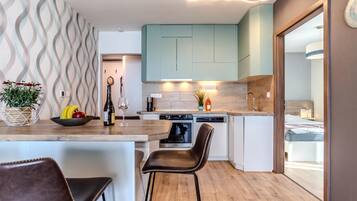 Standard Apartment, 2 Bedrooms, Balcony, Lakeside (Lelle Marine-Hanna Pool Apartment) | Private kitchen