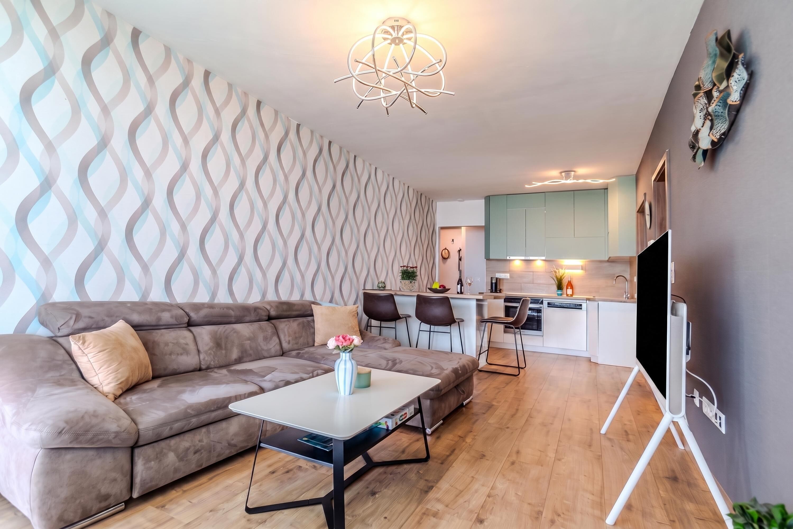 Standard Apartment, 2 Bedrooms, Balcony, Lakeside (Lelle Marine-Hanna Pool Apartment) | Living area