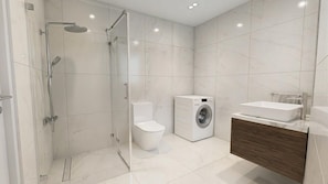 Hair dryer, towels, soap, toilet paper - Modern and stylish apartment, a 10-minute drive from the Erding Thermal Baths (Eitting)