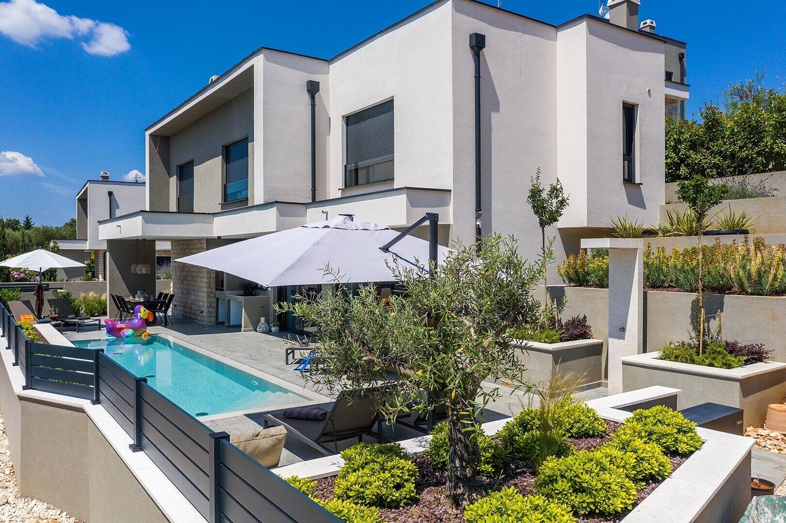 A heated pool