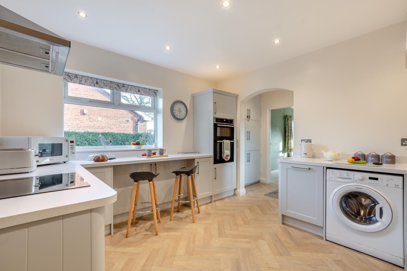 Microwave, oven, dishwasher, highchair