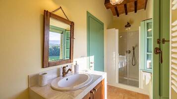 Double Room, Patio, Hill View | Bathroom