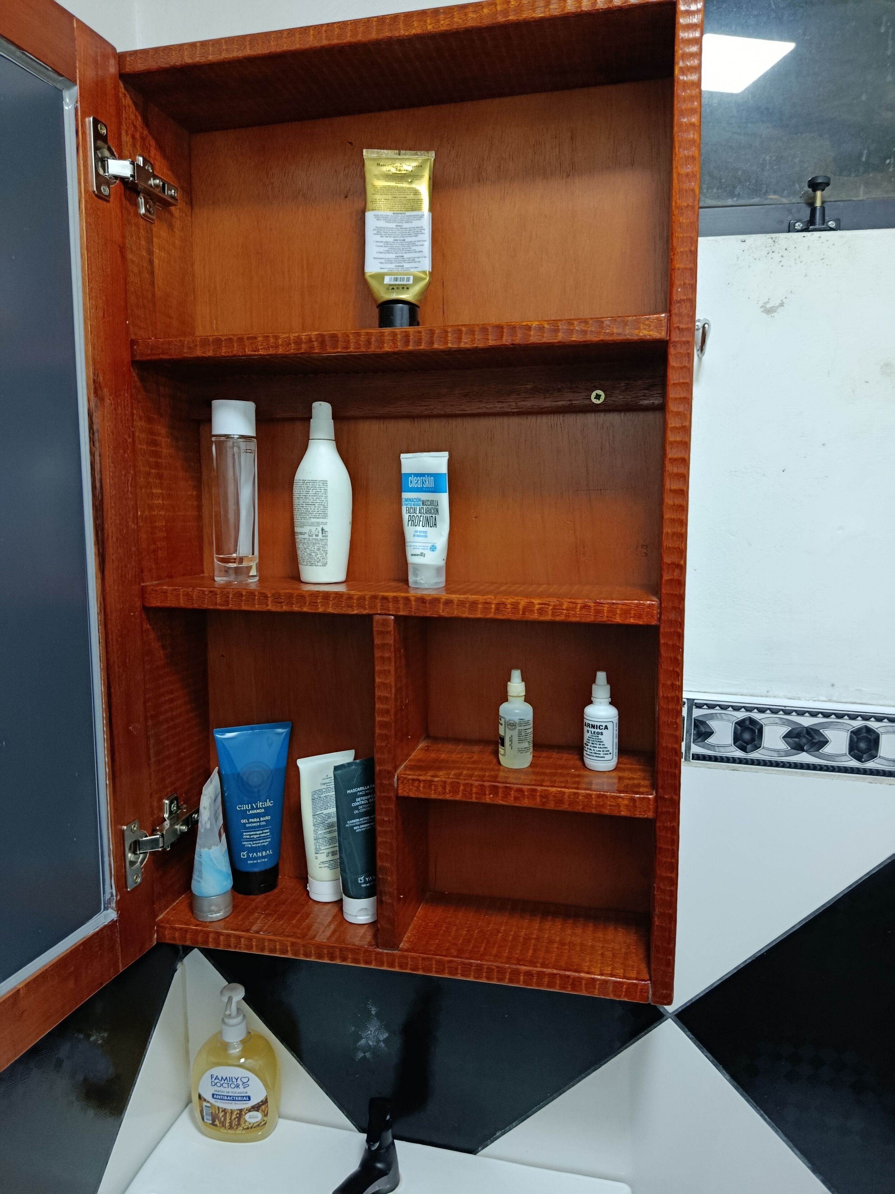 Hair dryer, bidet, towels, soap