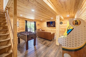 Game room - New listing!  Private Pond-Front Cabin with Fishing, Paddle Boat & Firepit (Logan)