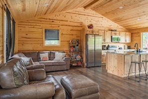 Smart TV, foosball, table tennis, stereo - New listing!  Private Pond-Front Cabin with Fishing, Paddle Boat & Firepit (Logan)