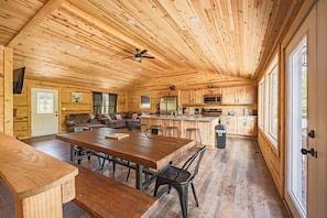 Interior - New listing!  Private Pond-Front Cabin with Fishing, Paddle Boat & Firepit (Logan)