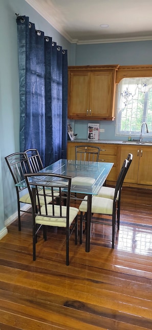 Dining - 2-bedroom apartment in soothing Herstelling, East Bank Demerara with AC (Demerara-Mahaica)