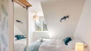 4 soverom, strykejern/-brett, reiseseng for barn og wi-fi (inkludert)