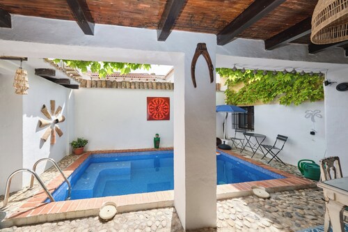 Luxury bedroom at Los Retamales with a queen-size bed, Casa Mathilda