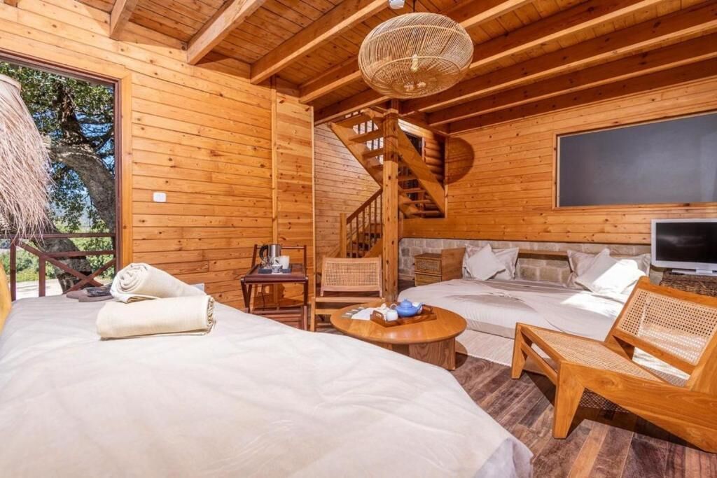 Superior-Vierbettzimmer, Balkon, Gartenblick