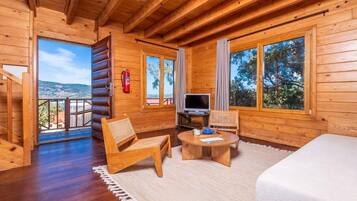 Deluxe Chalet, Garden View | Living area