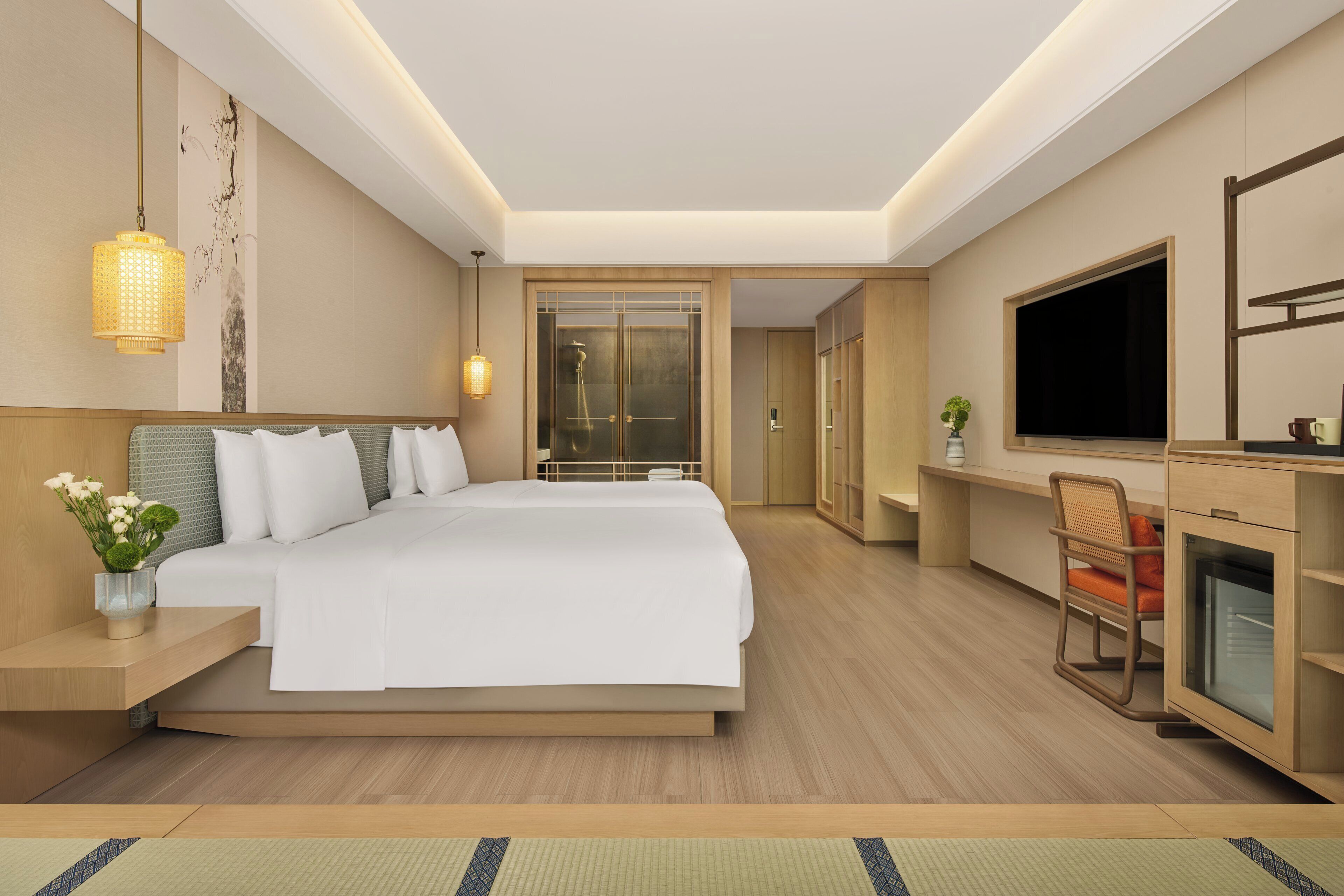 Standard Room, 2 Double Beds (Forest View, Futon)