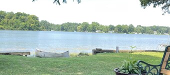Perfect 2-bedroom cottage in adorable Fremont on a private lake stocked.