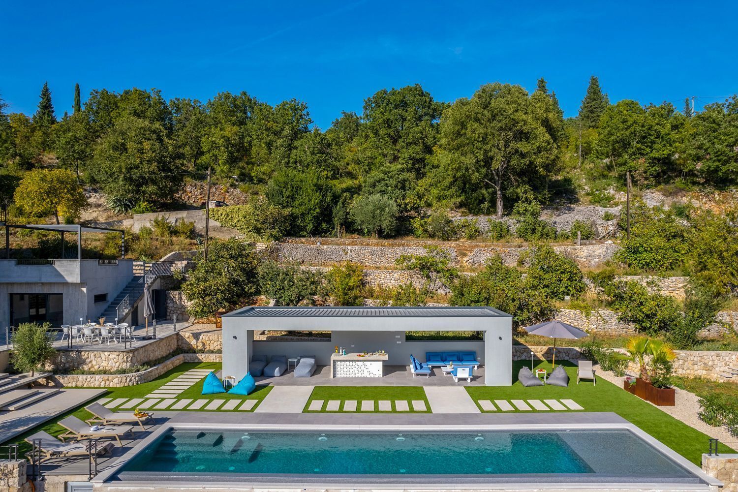 A heated pool