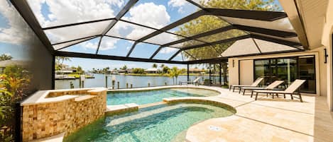 A heated pool