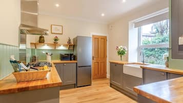 Microwave, oven, dishwasher, high chair