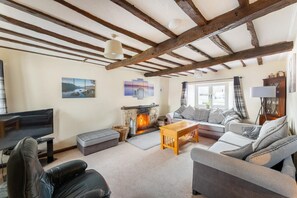 Fernseher, Kamin
