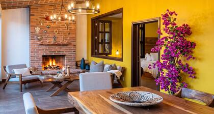 Charming Villa Terrace Outdoor Fireplace