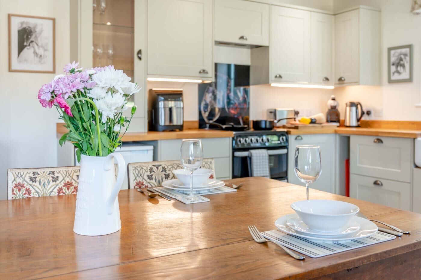 Microwave, oven, dishwasher, highchair