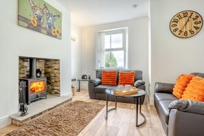 Fernseher, Kamin