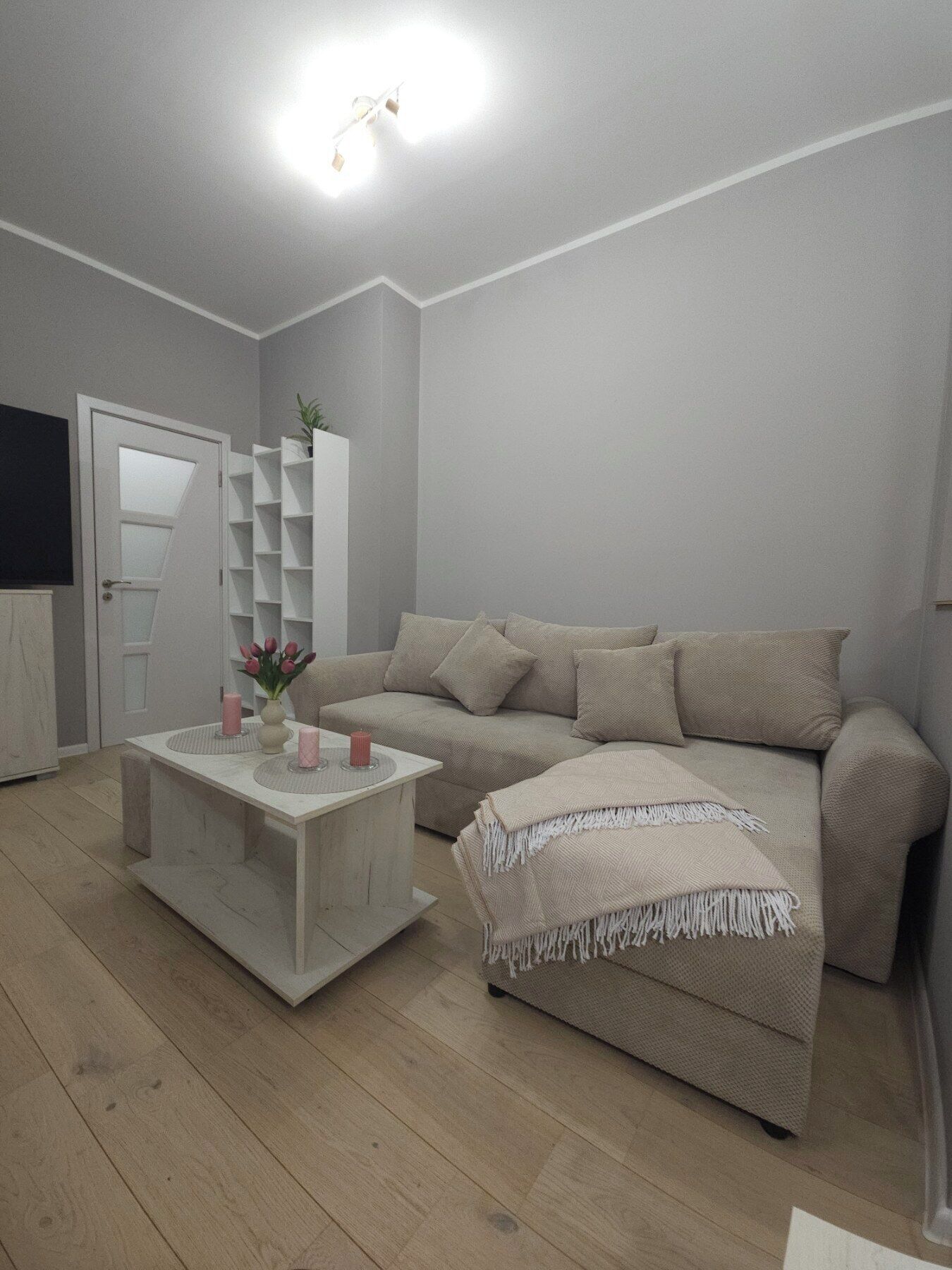 Deluxe Apartment, Balcony, City View | Living area | 65-inch LED TV with digital channels, Netflix, streaming services
