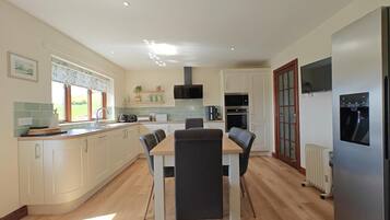 Microwave, oven, dishwasher, high chair