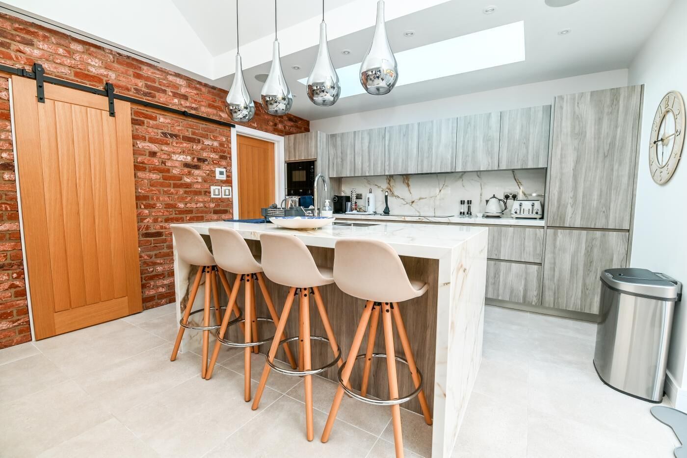 Microwave, oven, dishwasher, high chair