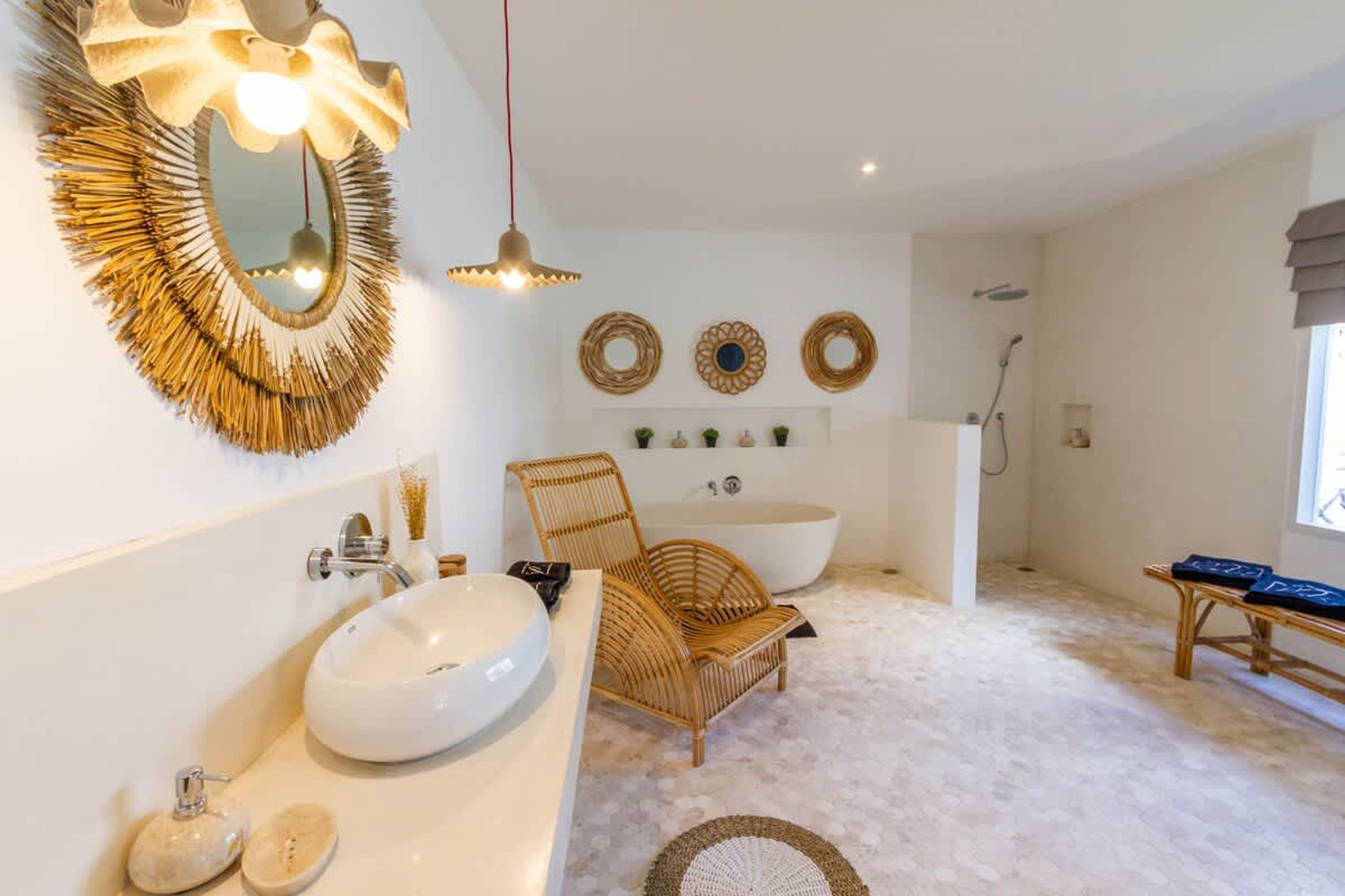 Hair dryer, towels
