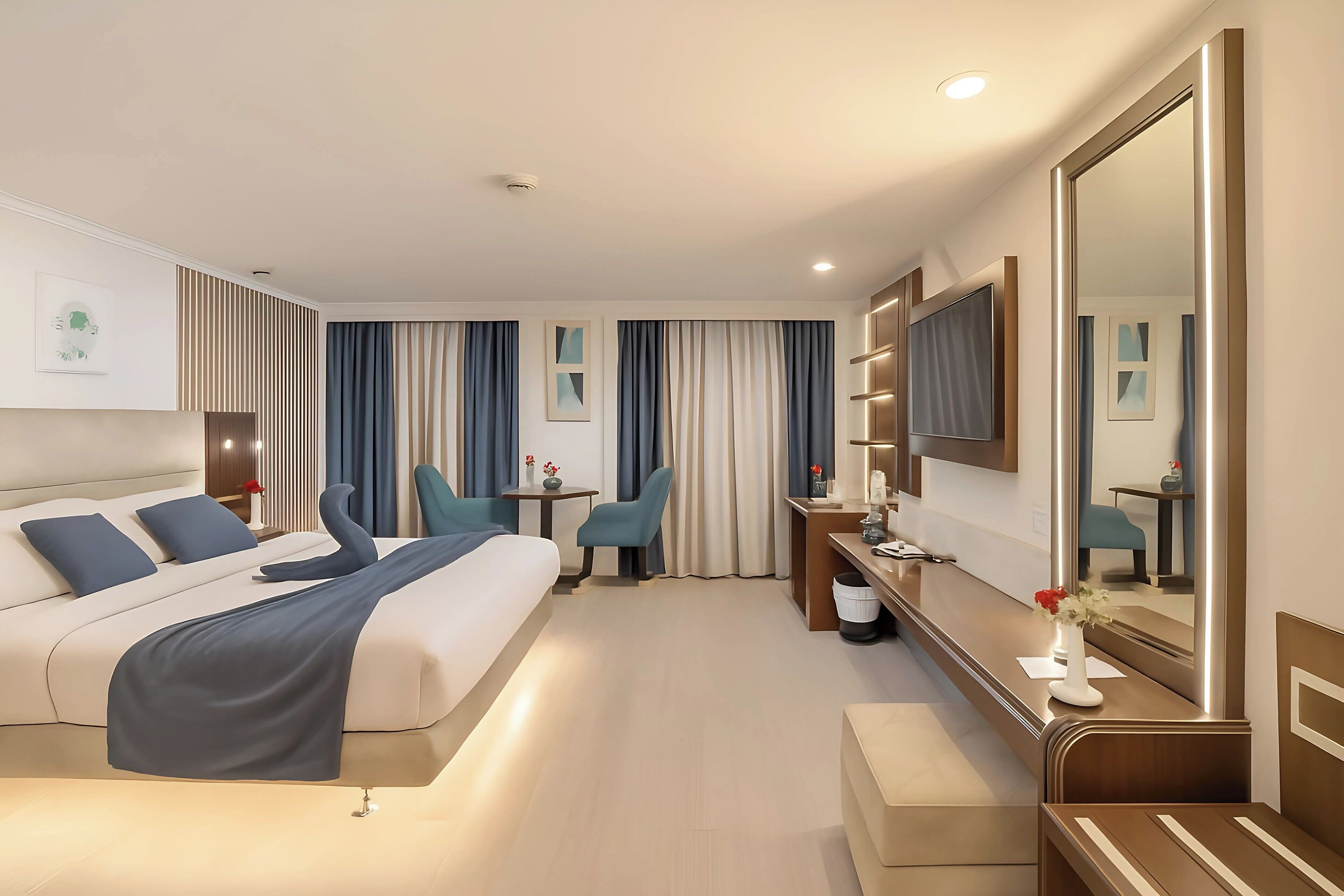In-room safe, blackout drapes