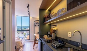 Private kitchen - Sophisticated Studio W/city View Urubici Ust0203 (Urubici)