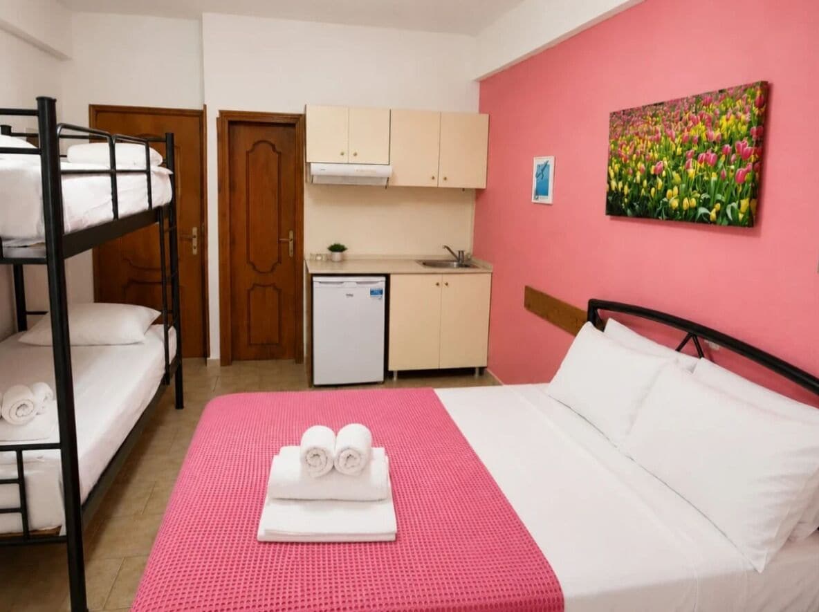 Quadruple Room, Balcony, Mountain View | In-room safe, soundproofing, iron/ironing board, cribs (free)