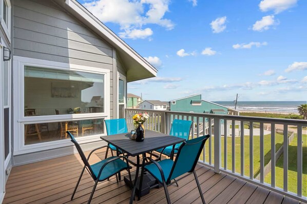 Townhome, Multiple Beds, Patio, Ocean View (Sandy Beachy Retreat) | Outdoor dining - Sandy Beachy Retreat and Gulf View (Galveston)