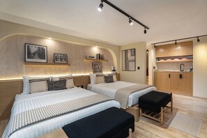 Superior-Apartment, 2 Schlafzimmer, Kochnische | Verdunkelungsvorhänge, kostenloses WLAN