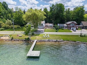 Exterior - Classic Crystal Lake Cottage with Dock, Mooring Buoy, Fire Ring & Beach Area (Beulah)
