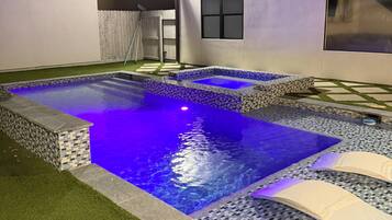 Outdoor pool, a heated pool