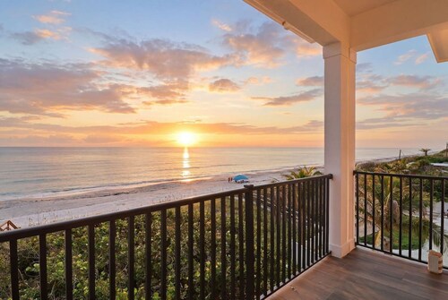 Sunset Oasis: Beachfront Bliss with 2 Pools, Fire Pits & Room for 16