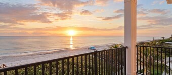 Sunset Oasis: Beachfront Bliss with 2 Pools, Fire Pits & Room for 16
