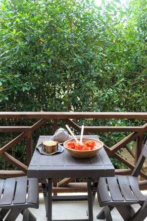Outdoor dining - Lujoso Apartamento en la primera linea del mar con picsinas (santiago de tolu)