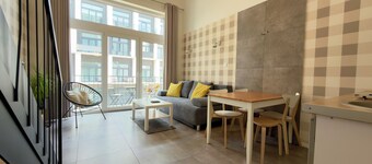 Wrocław Airport Apartment with Mezzanine