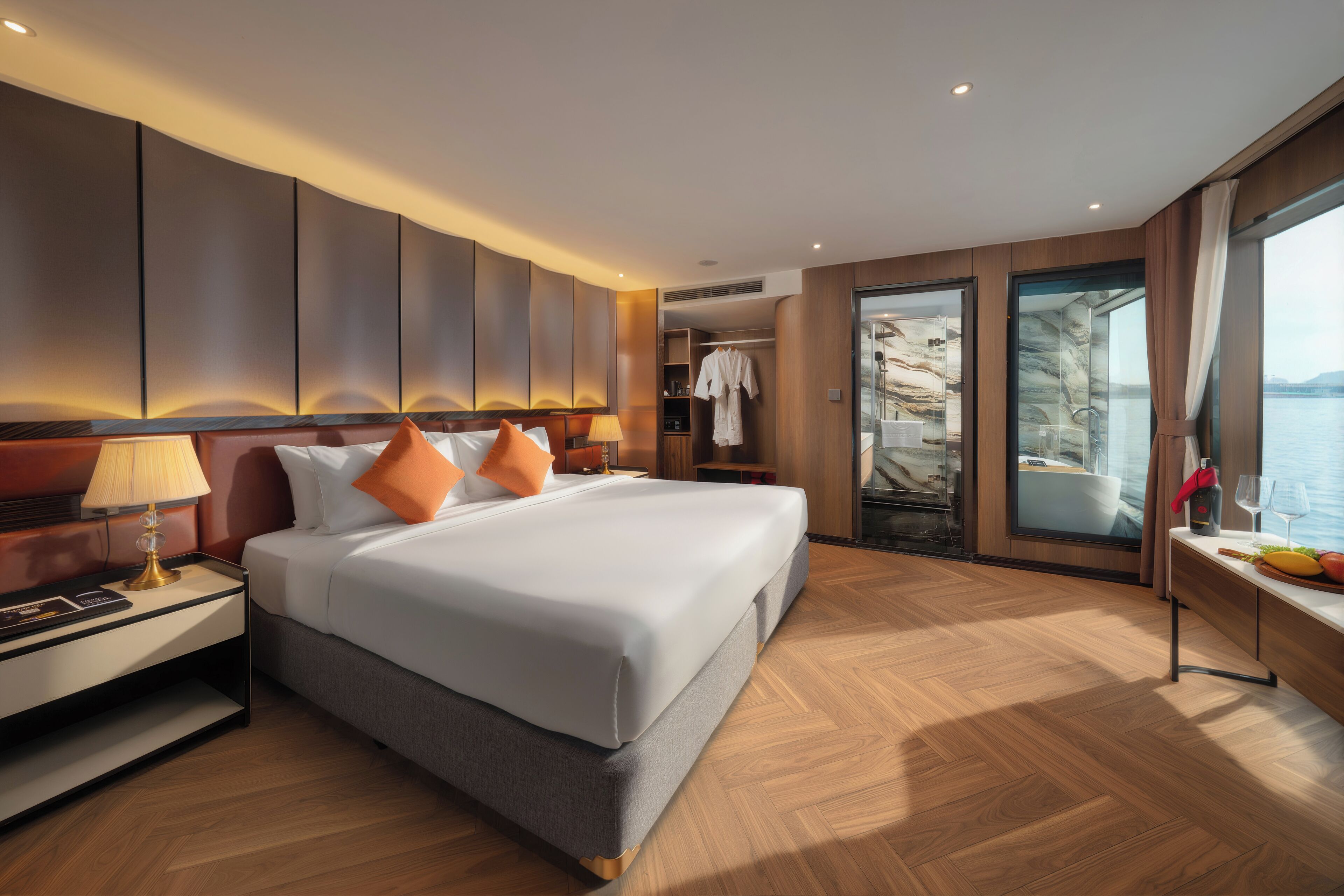 Suite, 1 King Bed, Ocean View | In-room safe, desk, laptop workspace, soundproofing