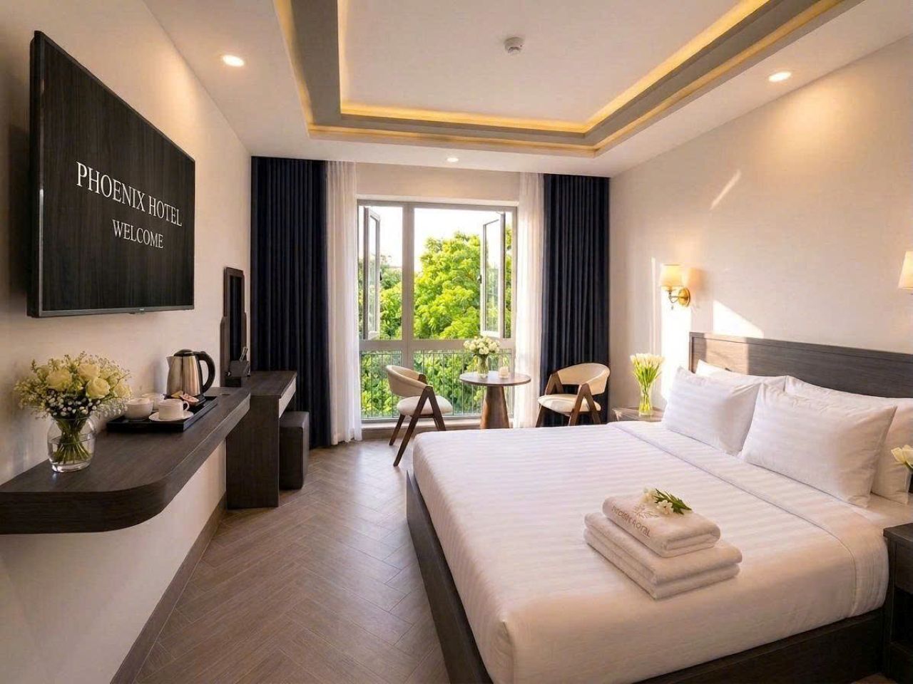 Superior Double Room, City View | Desk, blackout drapes, soundproofing, iron/ironing board