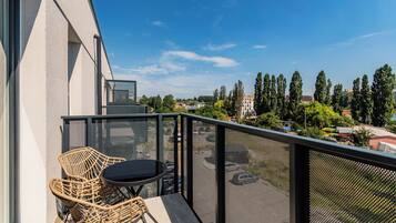 Apartamento Confort, balcón | Jardines del alojamiento