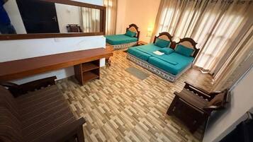 In-room safe, desk, laptop workspace, iron/ironing board
