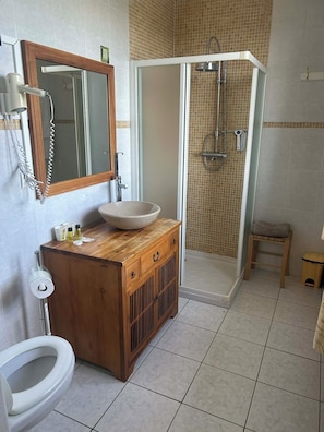 Towels, soap, toilet paper