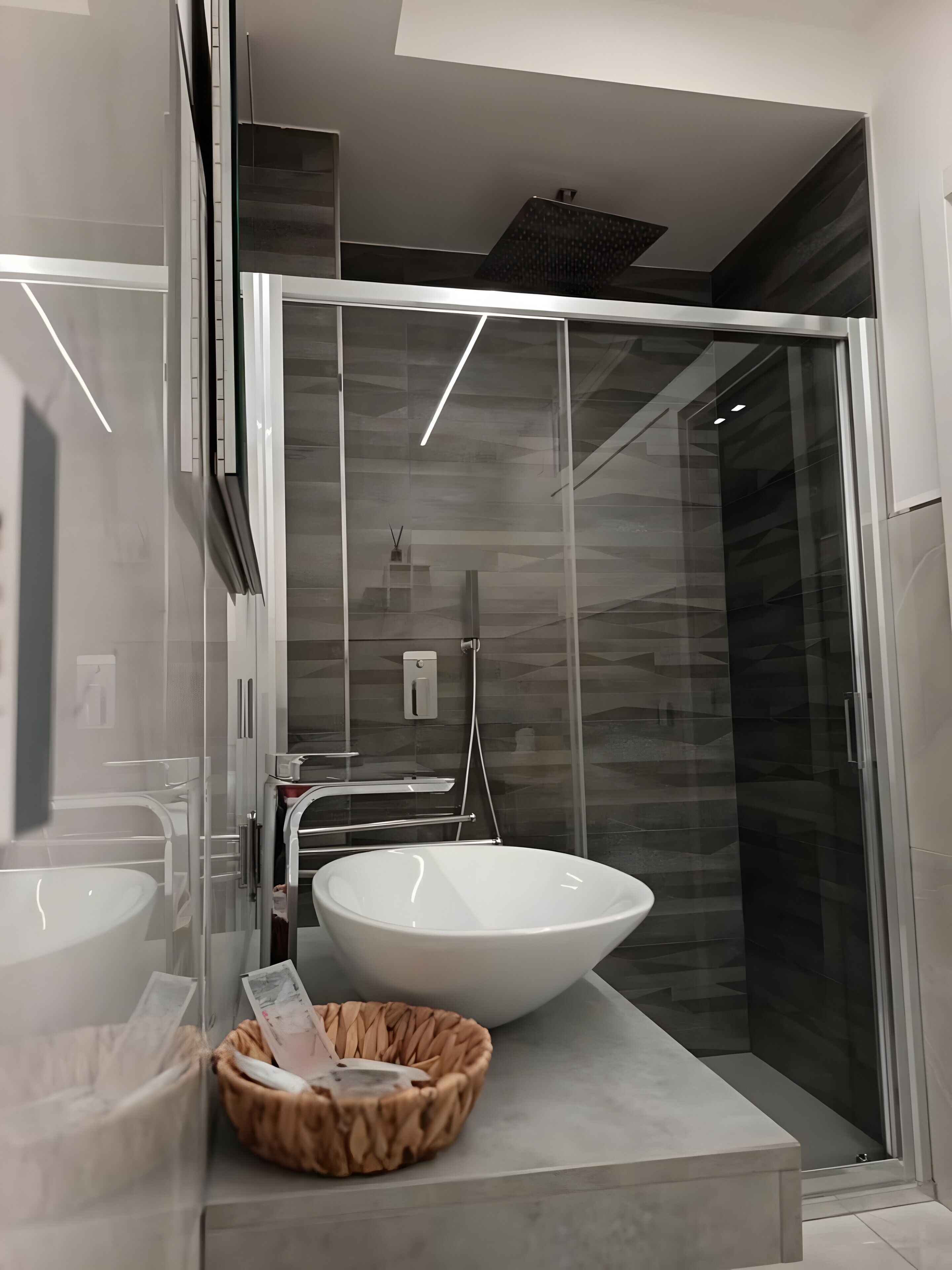 Ducha, secador de pelo, toallas