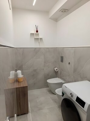 Ducha, secador de pelo, toallas