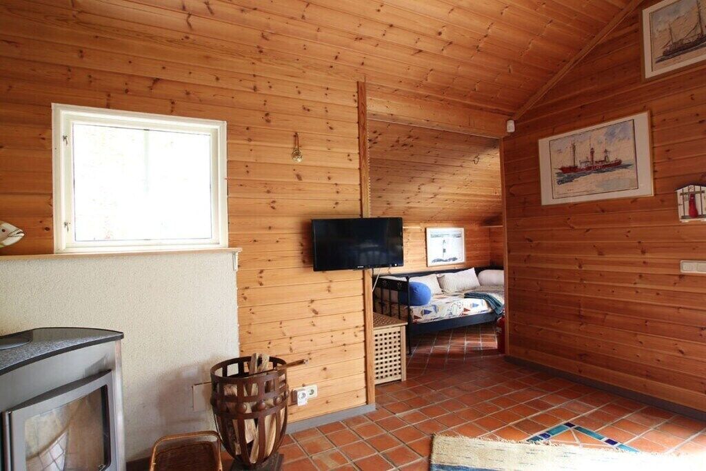 Smart TV, fireplace, DVD player, books
