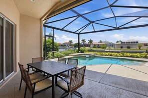 Outdoor pool, a heated pool - Flamingo Landing - Pet Friendly Pool/Spa Home w/ Fenced Yard - Punta Gorda Isles (Punta Gorda)