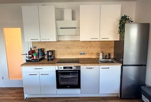 Kühlschrank, Ofen, Herdplatte, Geschirrspüler